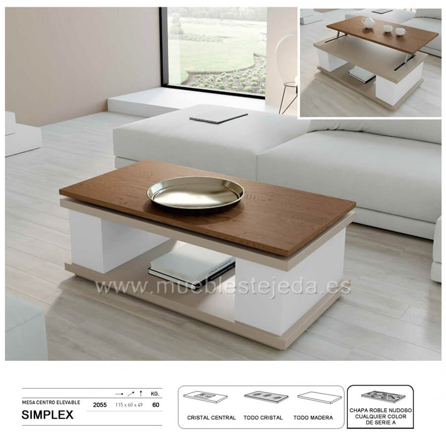 mesa de centro elevable Simplex