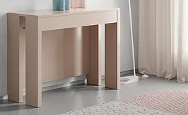 consola convertible en mesa de comedor